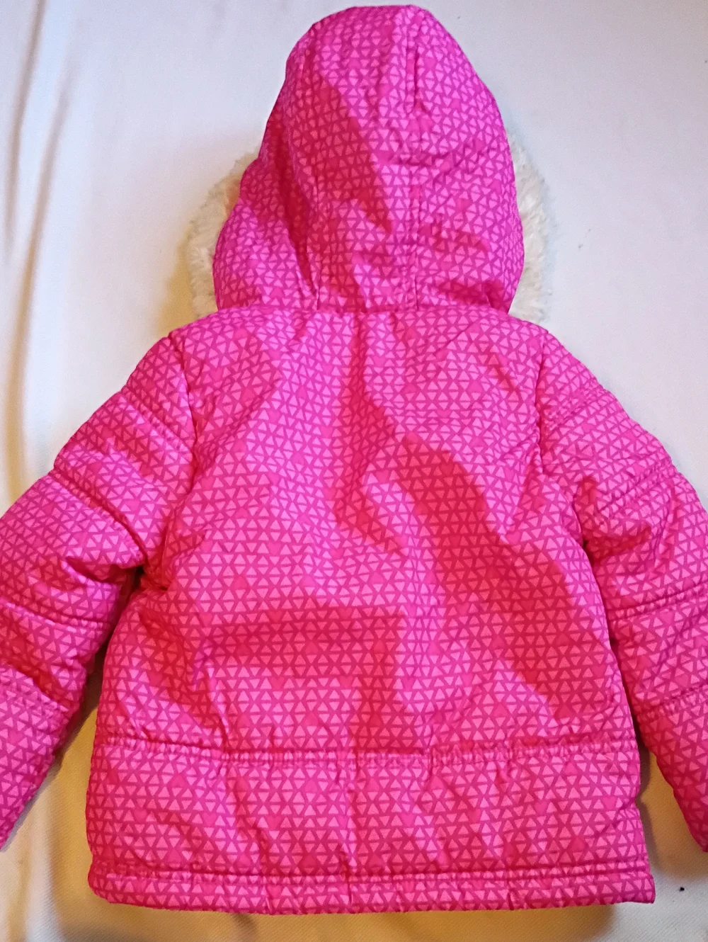 Osh Kosh Kids Pink Hooded Faux-Fur Trim Puffer Jacket